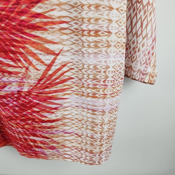 Bob Mackie Shirt Womens XL Multicolor Wearable Art Blouse 3/4 Sleeve - Picture 4 of 6